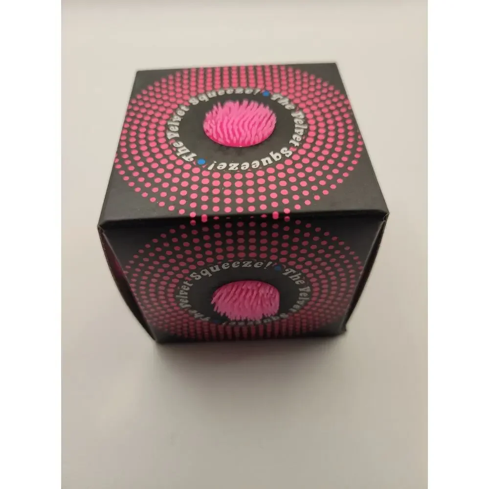 Needoh FUZZ BALL Flower Power Nee Doh Squish Stress Ball NEE-DOH Fuzzball Pink